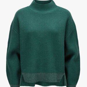 Marc Cain Knitted sweater lana wool turtle neck dark green Size 16 N7 NWT